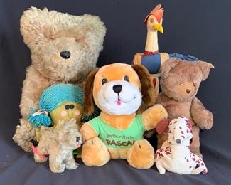 Vintage plush toys. Some in need of love and attention to repair.
