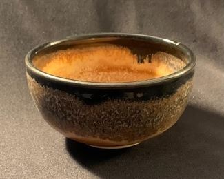 Small glazed bowl. 
Signed Sharon (Galbraith) East Ridge Pottery, Warwick, NY - east ridge pottery.com 