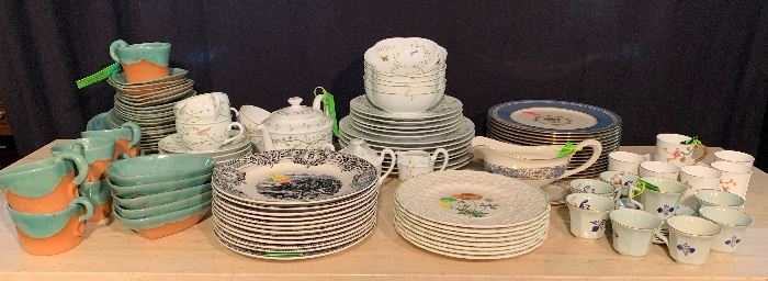 Loads of fine china and vintage mid-century pottery!
Limoges, Lenox, Boche Fretes, Coal Port, Copeland Spode, Desert Kilns, Adams, Royal Copenhagen and so much more!