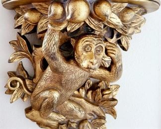 Hand-carved monkey bracket from JEFFREY ALLEN of Portland, OR $115 or bid #9