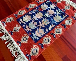 Small flat weave area rug $75 or bid #3