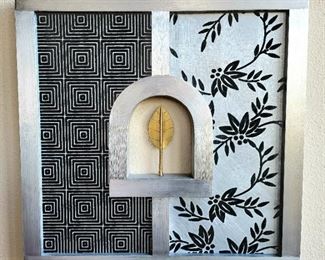 "Split Hearth" garden wall panel by KAREN KRIEGER of Great Barrington, MA $190 or bid #6