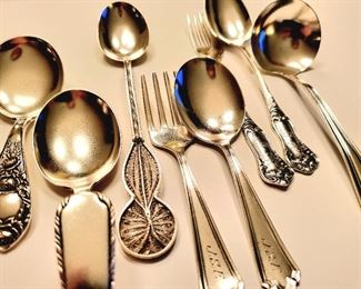 Vintage Sterling Silver Spoons including 2 Baby Sets