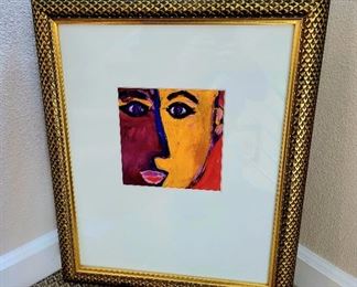 "Two Faces" painting by SUSAN LLOYD-GRAHAM 2002 $295 or bid #53