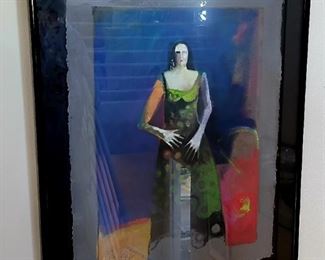 "It's All Been Said and Done" oil and paint by listed artist MICHAEL VIGIL $1,400 or bid #56