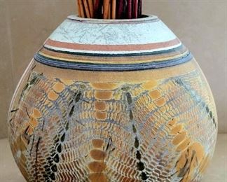 SW Ferns Earthenware Vase 1985 $239 or bid #79