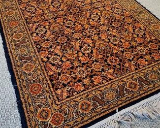 Vintage machine-made area rug orange field $75 or bid #97