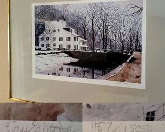 White House Winter lithograph signed and numbered 1187/1500 $175 or bid #69