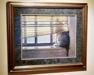"Apartment Cat" original pastel by RICK STONER 2002 $695 or bid #73