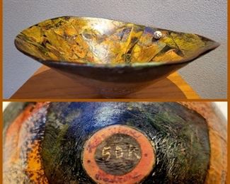 Hand-turned Madrone wood & paper vessel by HELGA WINTER 2009 $175 or bid #75