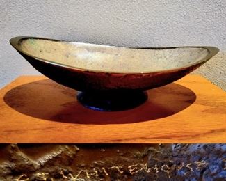 "Oval Form" Oyster Patina bronze sculpture by C.T. WHITEHOUSE 1999 $250 or bid #76