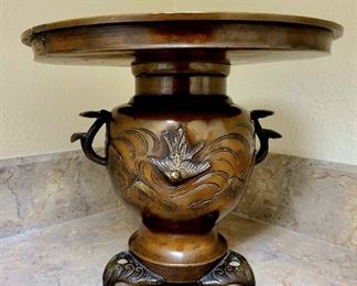 Antique Japanese Bronze Hibachi from SHOGUN'S GALLERY $195 or bid #81