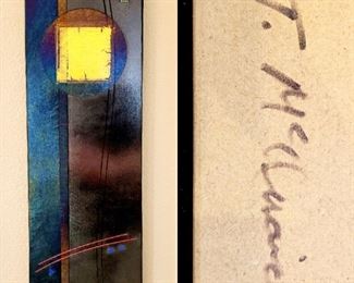 Contemporary Art Glass Panel by TOM MCQUAID 2008 $249 or bid #86