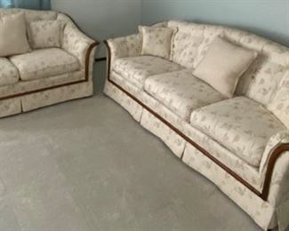 Camel Back Sofa and Loveseat