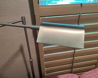 telescoping swing arm floor lamp  adjusts from 38"H to 54"H - orig price $650