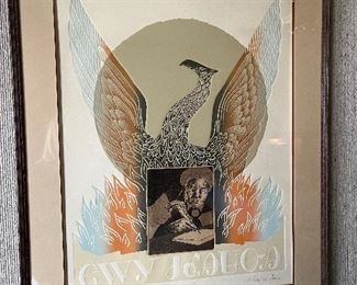 Phillip Turner Art Print "Sequoyah and the Phoenix" signed and numbered with COA, 26.5"x33.5"