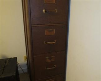 OAK FILE CABINET.