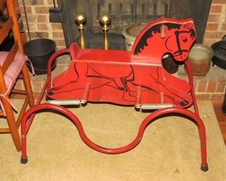 VINTAGE ROCKING HORSE.
