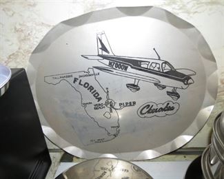 CHEROKEE PIPER ALUMINUM TRAY.