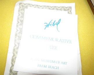 HIBEL MUSEUM OF ART COMMEMORATIVE PLATE.