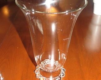 LARGE CANDLEWICK VASE.