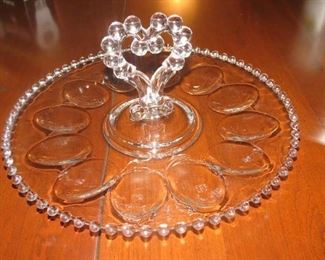 CANDLEWICK EGG DISH.