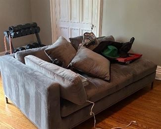Post Modern Grey Upholstered Sofa
