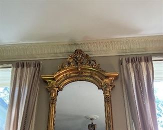 Huge Ornate Gold Gilt Mirror