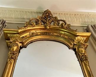 Huge Ornate Gold Gilt Mirror
