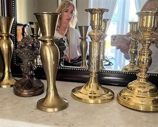 Vintage Gold Candleholders