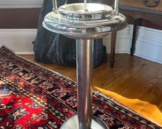 Art Deco Chrome Standing Ashtray