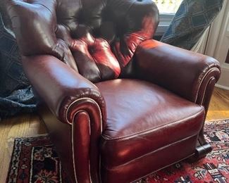 Red Leather Chesterfield Chairs