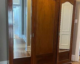 Vintage French Mahogany Armoire