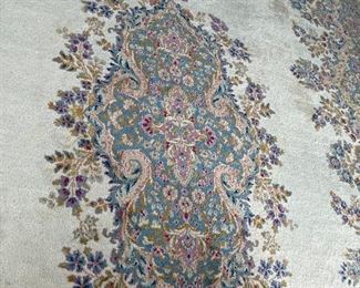 Ballroom Size Ivory and Pink Persian Rug