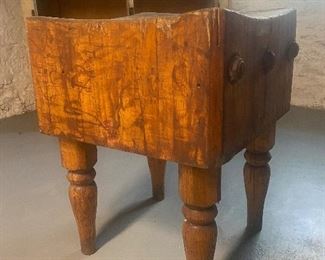 late 1800's butcher block