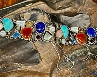 Sterling SILVER and Stone Jewelry