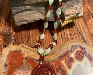 Carved Jade Necklace