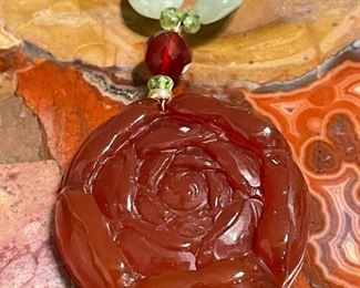 Carved Jade Necklace