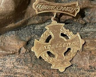 14KT GOLD 1907 Geneva NY St Frances DeSales School Award Badge