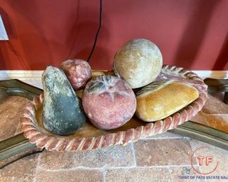 Pottery Vegetables and Platter