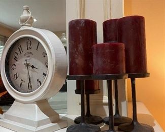 Pottery Barn Cast Iron Candle Holders