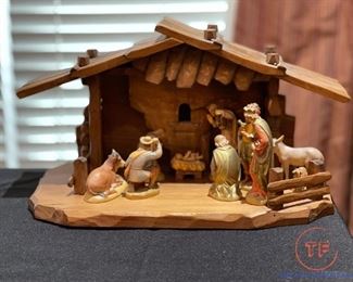 DOLFI Carved Wood Nativity Set