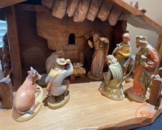 DOLFI Carved Wood Nativity Set