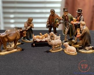 LEPI Carved Wood Nativity Set