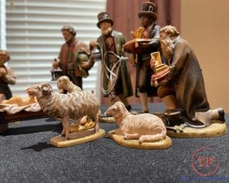 LEPI Carved Wood Nativity Set