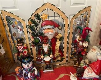 Metal Christmas Fireplace Screen