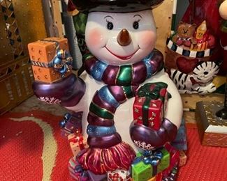 RADKO Snowman Cookie Jar
