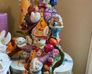 RADKO Easter Bunny Cookie Jar and Teapot