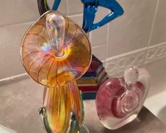 Signed Perfume Glass Art Bottles