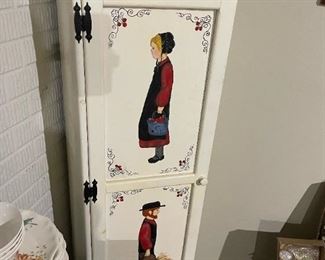 Hand Painted Amish Cabinet